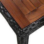 vidaXL Ensemble à manger d'extérieur 7Pièces Résine tressée acacia Noir