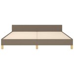 vidaXL Cadre de lit sans matelas taupe 160x200 cm tissu