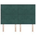 vidaXL Tête de Lit LED Vert Foncé 72 cm Velours