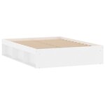 vidaXL Cadre de lit blanc 135x190 cm double