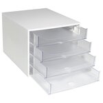 Module De Classement Ecobox Office 4 Tiroirs - Cristal - Exacompta