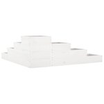 vidaXL Jardinière 4 niveaux 106x104 5x36 cm blanc bois de pin massif
