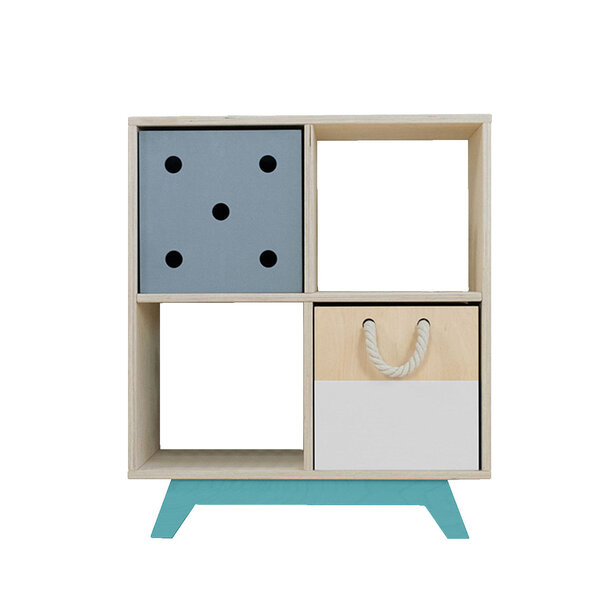 Meuble de rangement NABOSKY turquoise 2x2