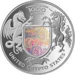 Pièce de monnaie en Argent 1000 Satoshi g 31.1 (1 oz) Millésime 2025 United Crypto States LIBERTAD