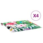vidaXL Coussins de chaise de jardin lot de 4 multicolore 50x50x4 cm