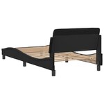 vidaXL Cadre de lit sans matelas noir 100x200 cm similicuir
