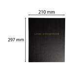 Reliure Standard Avec Recharge 297x210 Livre D'inventaire 100 Feuillets Foliotés 80g + Garde - Noir - Le Dauphin