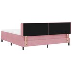 Lit box spring vidaXL avec matelas Rose 180x200 cm Velours