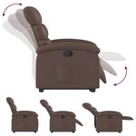 vidaXL Fauteuil inclinable marron similicuir