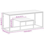 vidaXL Table basse argenté acier inoxydable et verre trempé