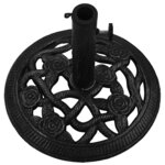 vidaXL Socle de parasol Noir 40x40x32 cm Fonte