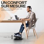 ACROPAQ Repose Pied Bureau ergonomique Antidérapant  Surface avec Picots - 3 hauteurs réglables- Réglage de l'angle de l'inclinaison