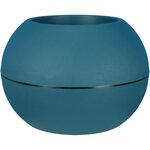 Bac à fleurs rond GRANIT BOULE - Plastique Ø 50 cm - Bleu