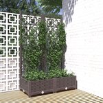 vidaXL Jardinière avec treillis Marron 80x40x121 5 cm PP