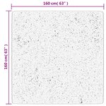 vidaXL Tapis shaggy à poils longs moderne noir et crème 160x160 cm