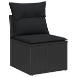 vidaXL Ensemble de Canapé de Jardin de 6 Pièces avec Coussins Beige Rattan