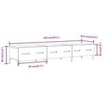 vidaXL Meuble TV Sonoma gris 150x34 5x30 cm Bois d'ingénierie