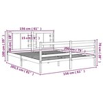 vidaXL Cadre de lit sans matelas blanc 150x200 cm bois de pin massif