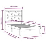 vidaXL Cadre de lit sans matelas bois massif 100x200 cm