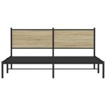 vidaXL Cadre de lit en métal sans matelas chêne sonoma 160x200 cm