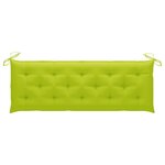 vidaXL Banc de jardin empilable et coussin 159 cm Bois de teck massif
