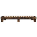 vidaXL Cadre de lit sans matelas chêne fumé 90x190 cm