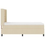 lit box spring vidaXL avec matelas et LED crème 100x200 cm en tissu