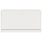 vidaXL Banc à chaussures Blanc brillant 80x24x45 cm Bois d'ingénierie