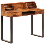 vidaXL Bureau 110x50x94 cm Bois solide de Sesham et acier