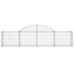 vidaXL Paniers à gabions arqués 18 Pièces 200x30x40/60 cm Fer galvanisé