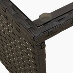 vidaXL Canapé de jardin avec table et coussins en forme de L noir
