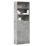 vidaXL Buffet haut avec LED gris béton 69x32 5x200cm bois d’ingénierie