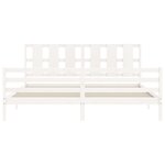 vidaXL Cadre de lit sans matelas blanc 200x200 cm bois massif