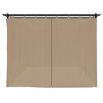 vidaXL Tonnelle avec rideaux taupe 6x3 m acier