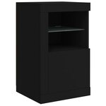 vidaXL Buffet avec lumières LED noir 123x37x67 cm