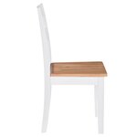 vidaXL Chaises à manger lot de 4 blanc bois d'hévéa massif