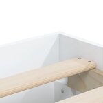 vidaXL Cadre de lit avec tiroirs sans matelas blanc 140x200 cm