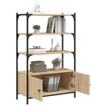 vidaXL Bibliothèque à 3 niveaux chêne sonoma 70x30x109 5 cm