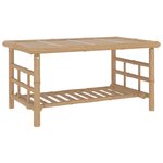 Salon de jardin meuble d'extérieur ensemble de mobilier 2 pièces avec coussins gris foncé bambou 02_0015890