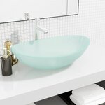 vidaXL Lavabo Verre trempé 54 5x35x15 5 cm Dépoli