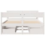 vidaXL Cadre de lit sans matelas blanc 135x190 cm bois de pin massif