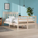 vidaXL Cadre de lit bois massif 120x200 cm