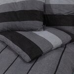 vidaXL Ensemble de housse de couette gris foncé 135x200 cm Coton