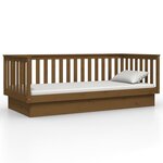 vidaXL Lit de jour sans matelas marron miel 90x200 cm bois pin massif
