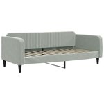 vidaXL Lit de repos sans matelas gris clair 100x200 cm velours