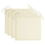 vidaXL Chaises à manger d'extérieur lot de 4 et coussins Acacia massif