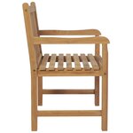 vidaXL Chaises de jardin lot de 2 et coussins gris Bois de teck massif