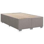 vidaXL Sommier à lattes de lit avec matelas Taupe 100x200 cm Tissu