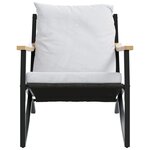 vidaXL Ensemble de meubles de balcon avec coussins 5 Pièces noir acier