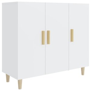 vidaXL Buffet blanc 90x34x80 cm bois d'ingénierie